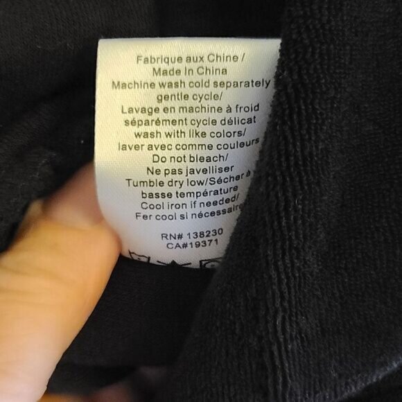 Pam & Gela Terrycloth Romper Black Size Small NEW - Picture 6 of 7